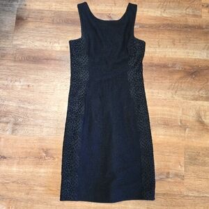 Banana Republic Black Wool Blend Midi Dress Size 4